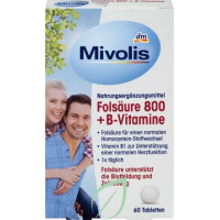 Mivolis Фолієва кислота 800 + вітаміни групи В, 60 таблеток, 19 г